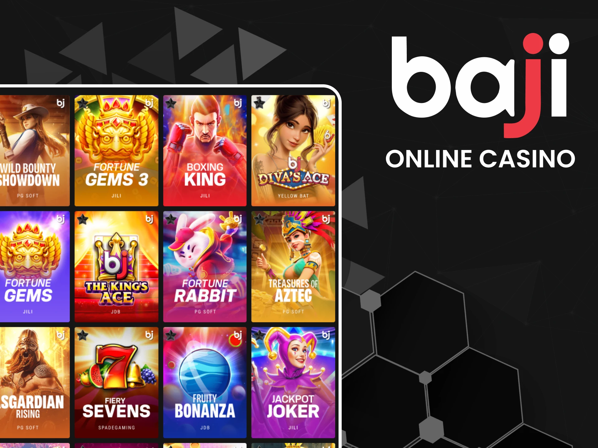 Players will find over 1000 slots with popular themes and engaging mechanics at Baji.