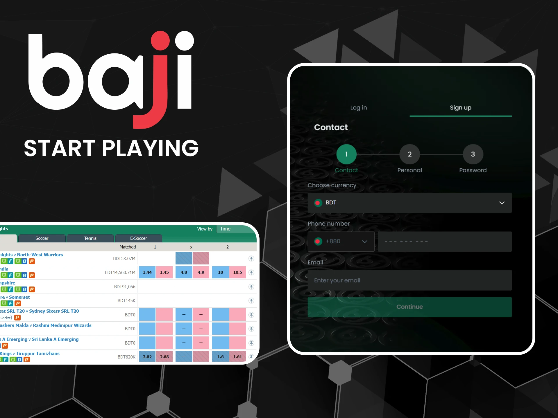 Read the instructions and find out how to start playing Baji.