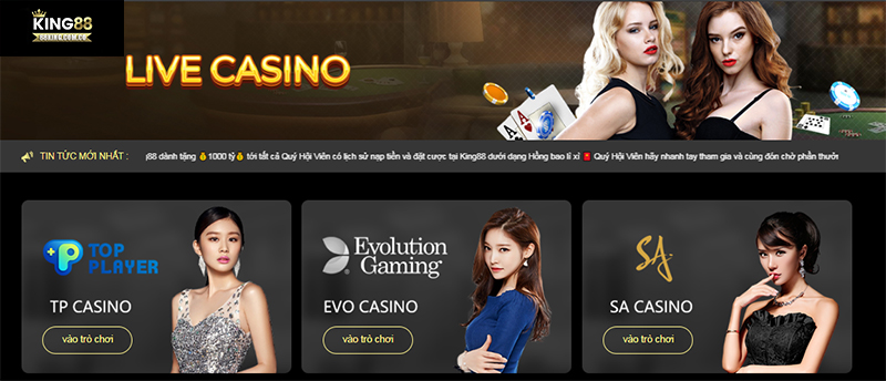 Chơi casino tại King88